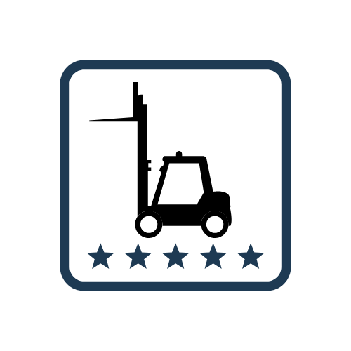 icon forklift with 5 star
